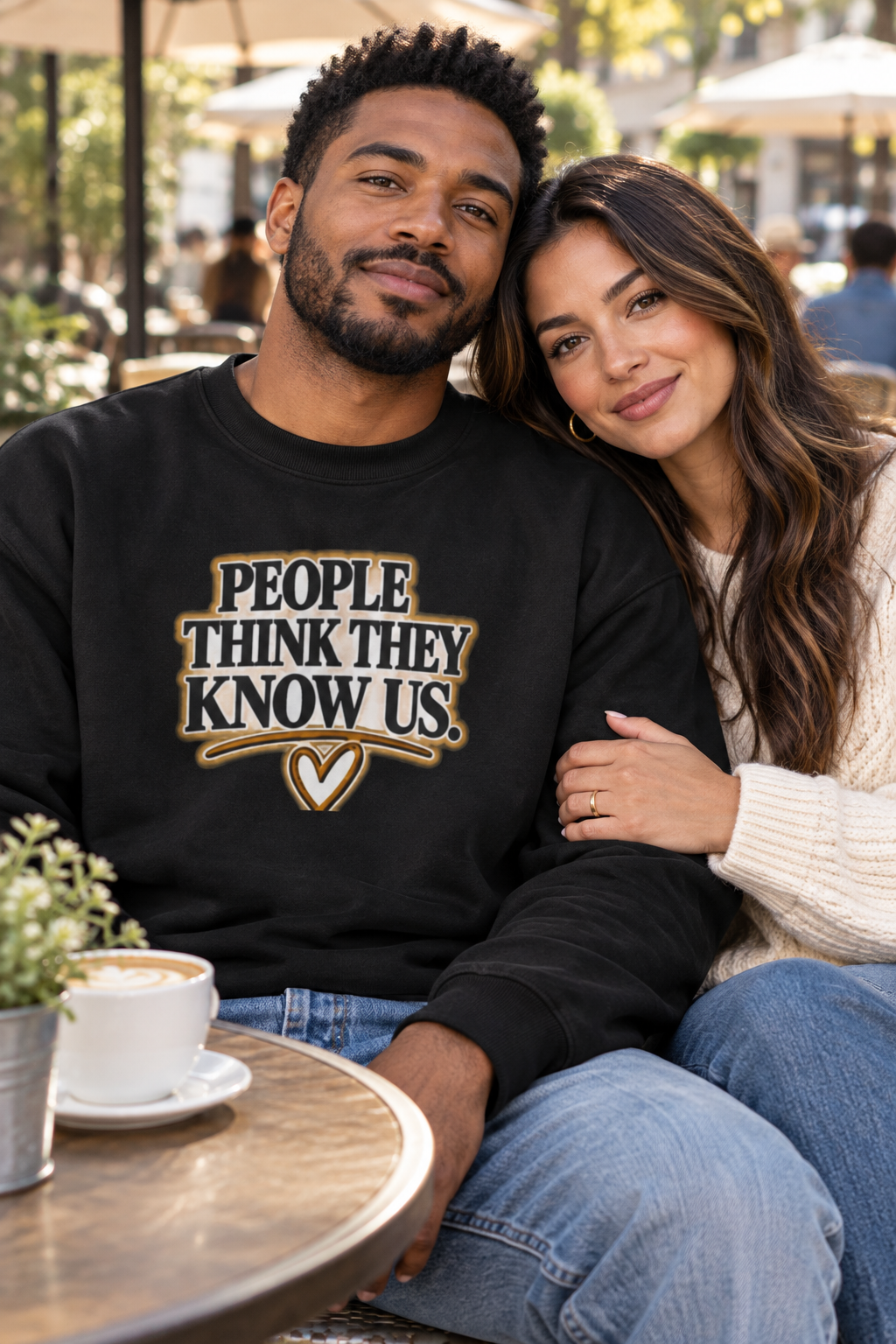 Couple at an outdoor café