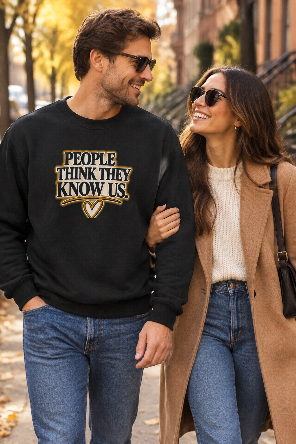 Couple on an autumn walk