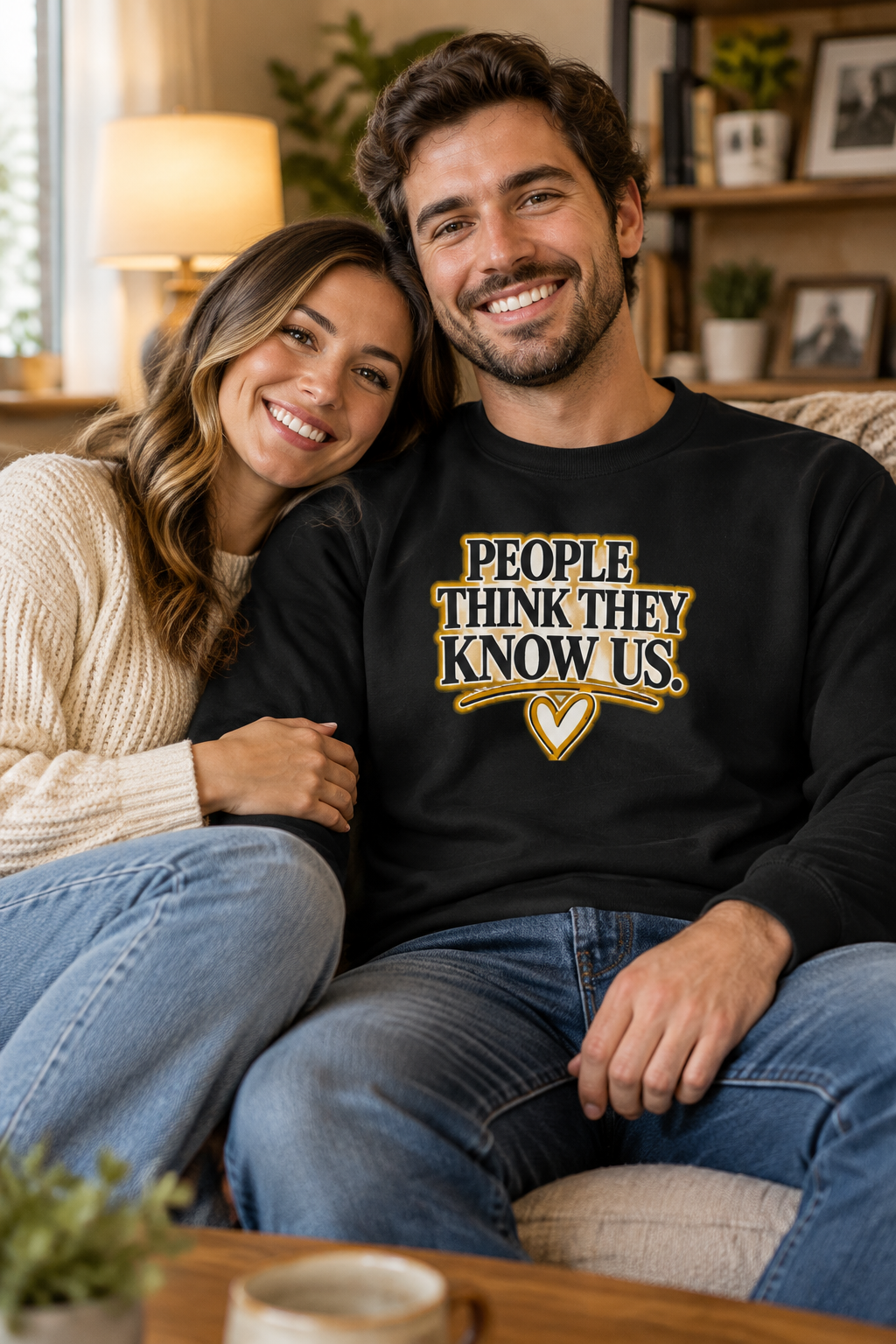 Couple relaxing at home