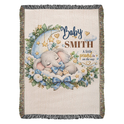 Baby Announcement Woven Blanket