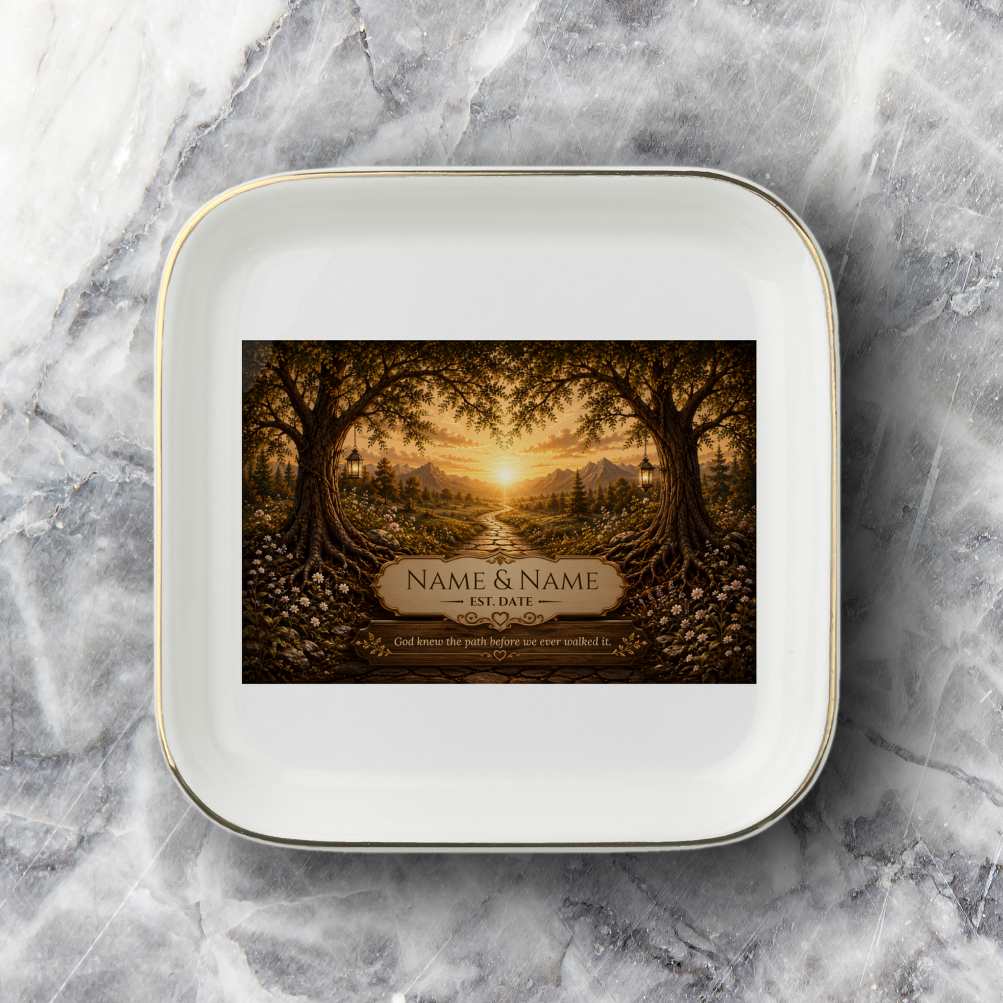 Personalized Jewelry Dish | Golden Path