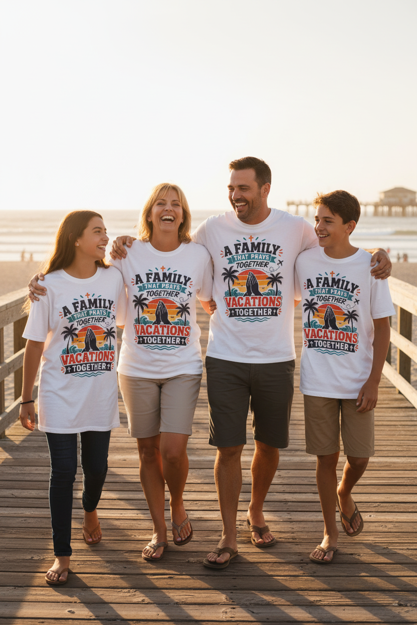 Family Vacation Tee - Beach Boardwalk