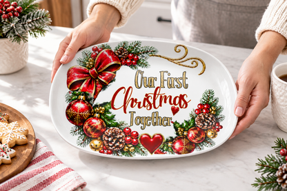 First Christmas platter in a kitchen