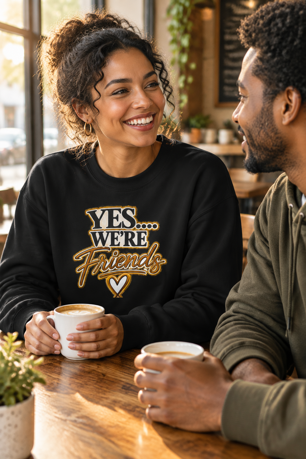 Friends at a café