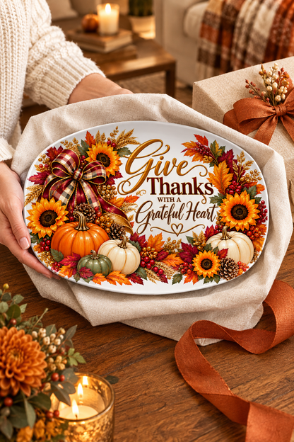 Grateful Heart Platter vertical gifting shot