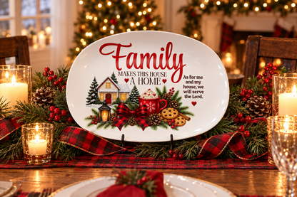 Family Makes This House a Home Christmas Platter lifestyle scene