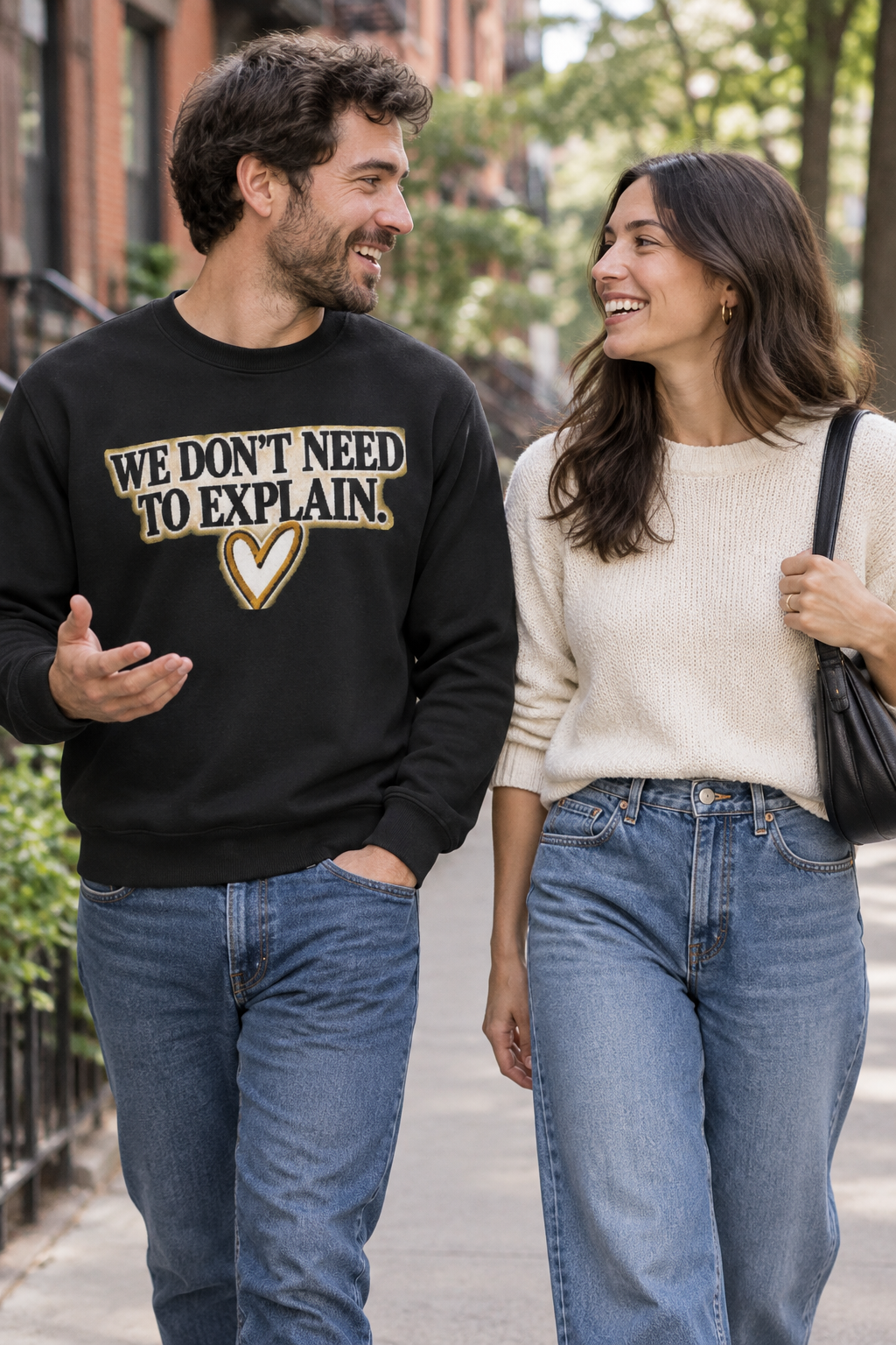 Male and female friends out together