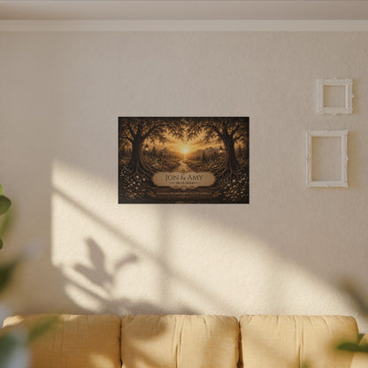 The Path God Wrote for Us | Golden Path Personalized Canvas