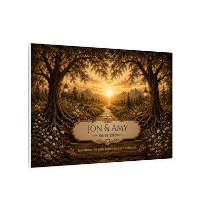 The Path God Wrote for Us | Golden Path Personalized Canvas