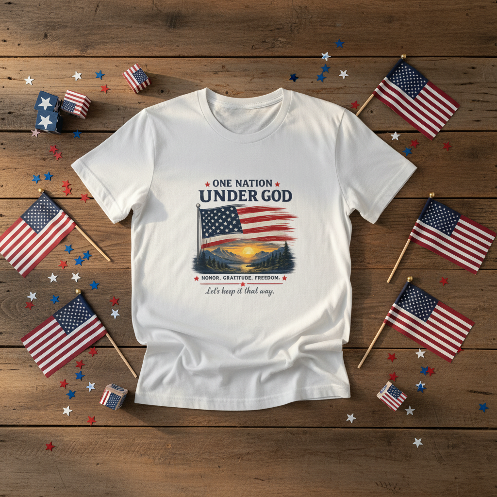 One Nation Under God - Flat Lay