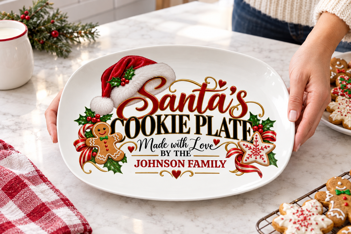 Santa’s Cookie platter in a kitchen