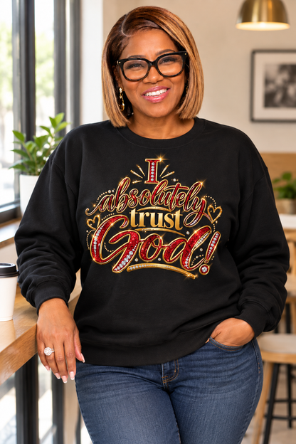 Sweatshirt lifestyle image in a café
