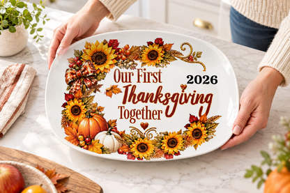 Thanksgiving platter in a kitchen