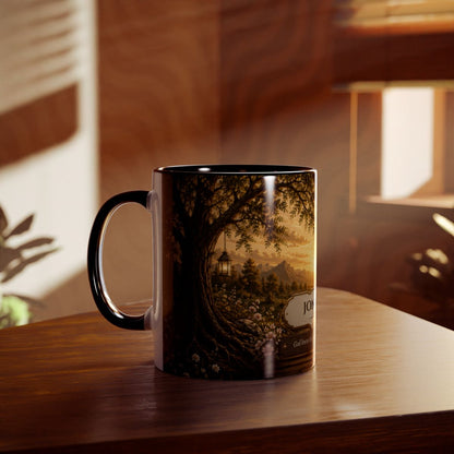 Path That God Wrote for Us -Two-Tone Coffee Mug | Golden Path with Gate