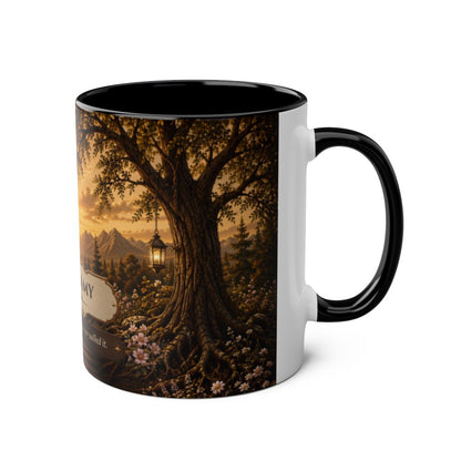 Path That God Wrote for Us -Two-Tone Coffee Mug | Golden Path with Gate