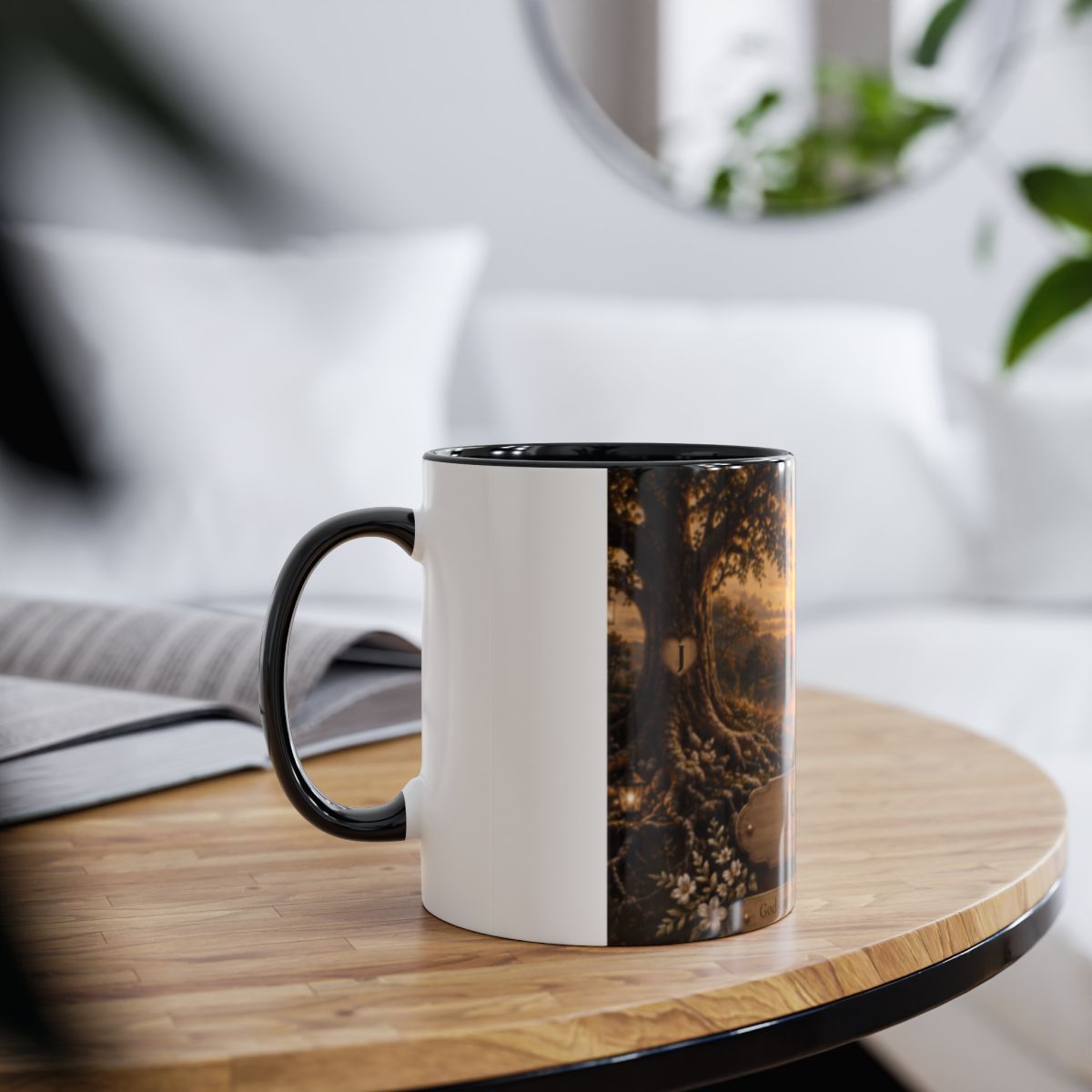 Two-Tone Coffee Mugs, 11oz – Lakeside Sunset Canvas