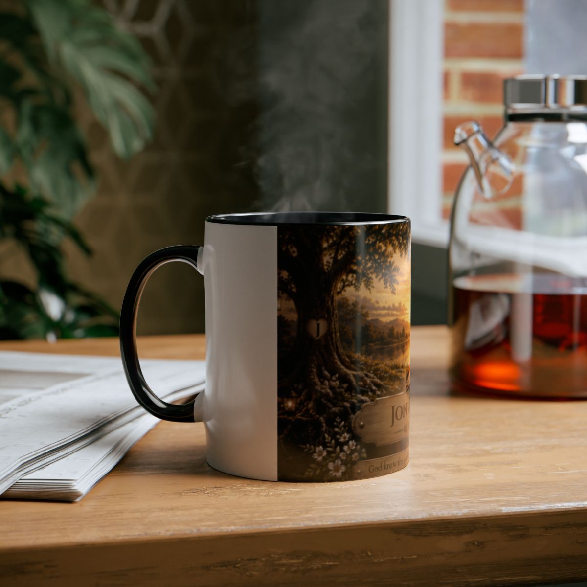 Two-Tone Coffee Mugs, 11oz – Lakeside Sunset Canvas