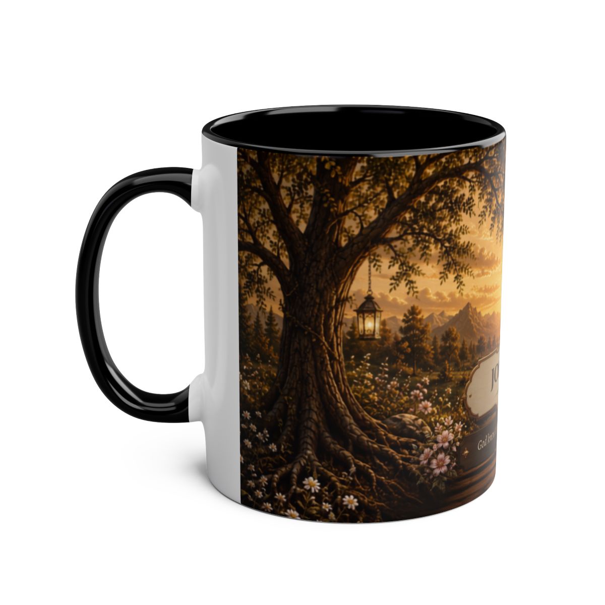 Path That God Wrote for Us -Two-Tone Coffee Mug | Golden Path with Gate