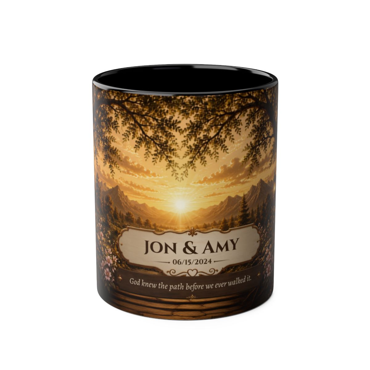 Path That God Wrote for Us -Two-Tone Coffee Mug | Golden Path with Gate