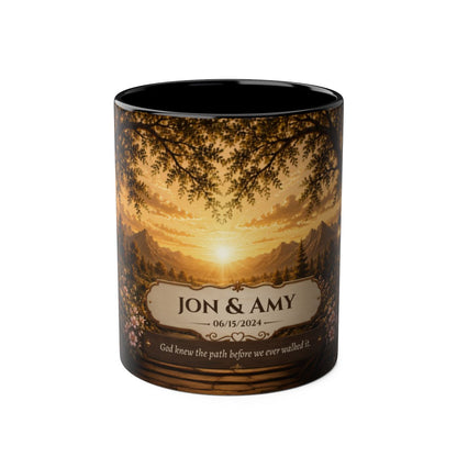 Path That God Wrote for Us -Two-Tone Coffee Mug | Golden Path with Gate