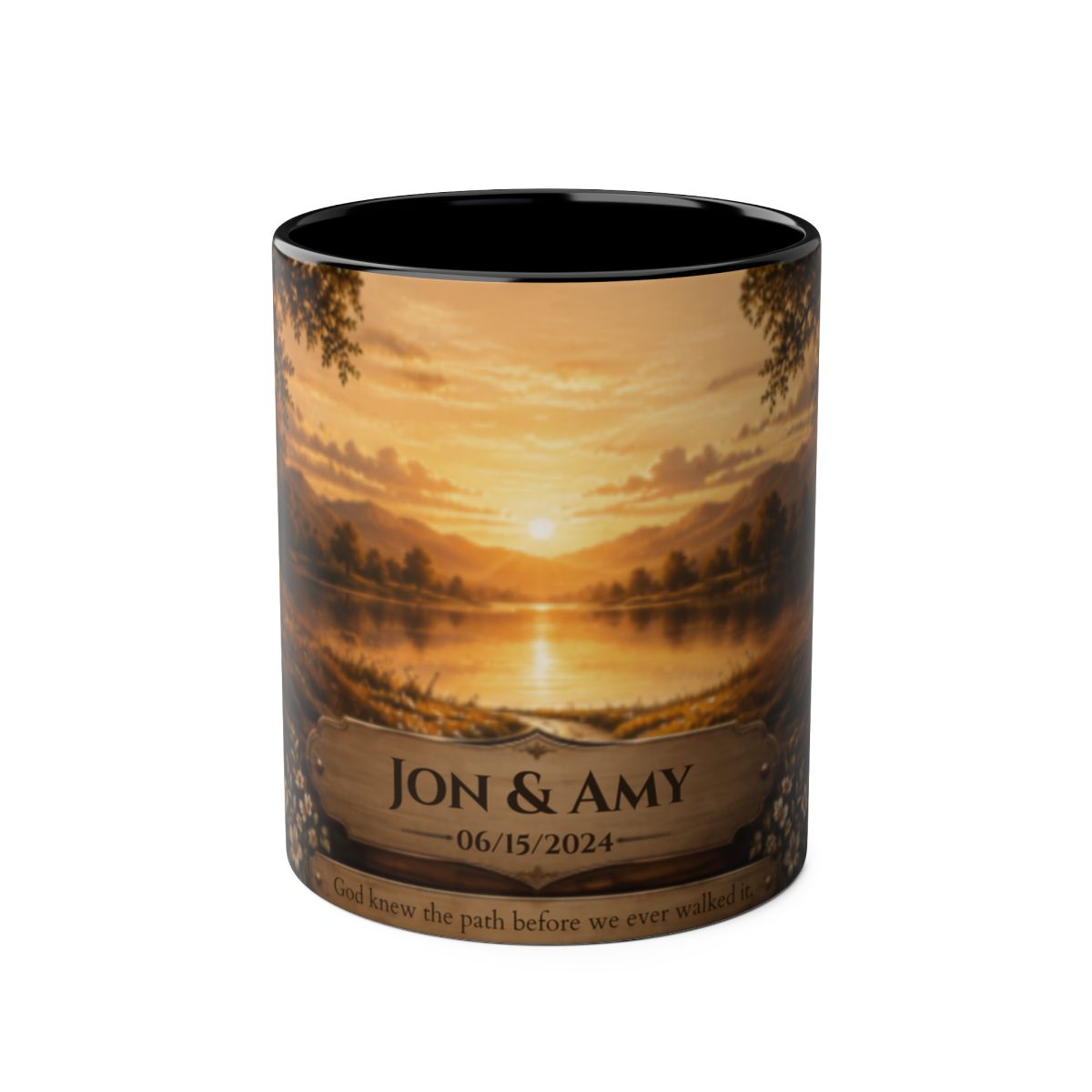 Lakeside Sunset Personalized Mug