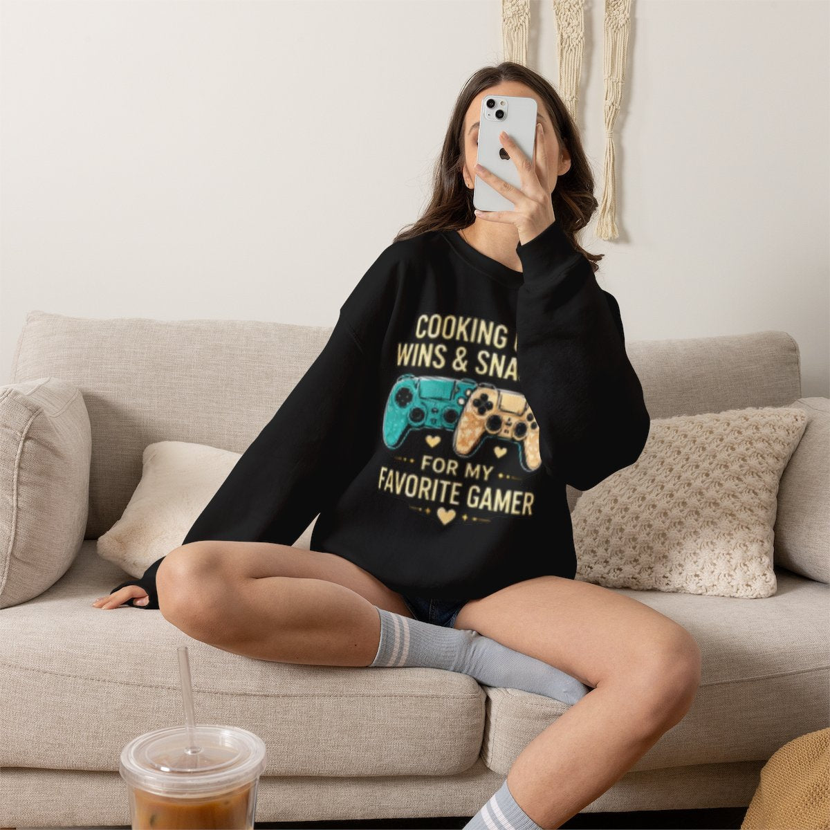 Cooking Up Wins & Snacks Gamer Couple Shirt & Sweatshirt