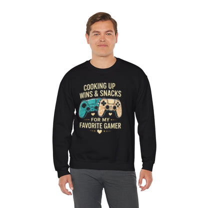 Cooking Up Wins & Snacks Gamer Couple Shirt & Sweatshirt