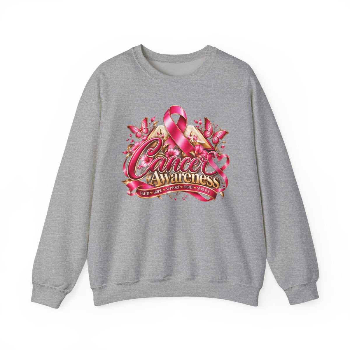 Faith Hope Support Cancer Awareness Sweatshirt