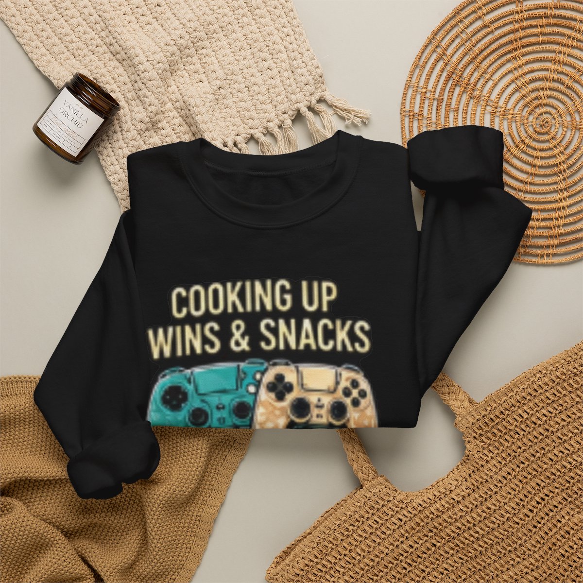 Cooking Up Wins & Snacks Gamer Couple Shirt & Sweatshirt