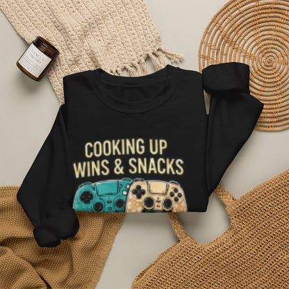 Cooking Up Wins & Snacks Gamer Couple Shirt & Sweatshirt