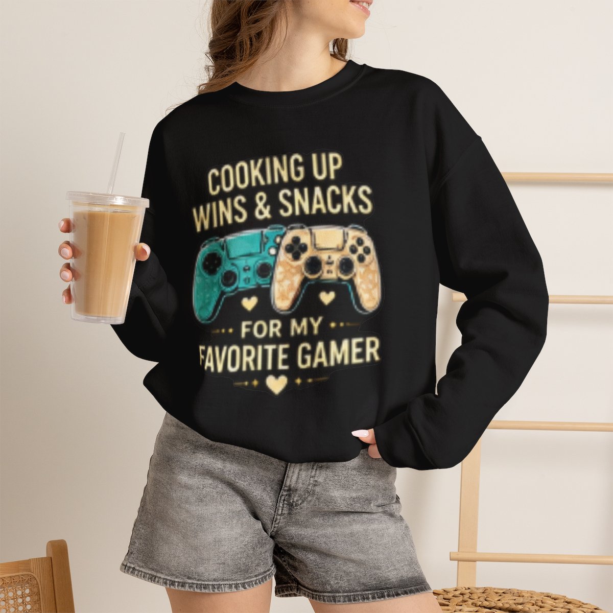Cooking Up Wins & Snacks Gamer Couple Shirt & Sweatshirt