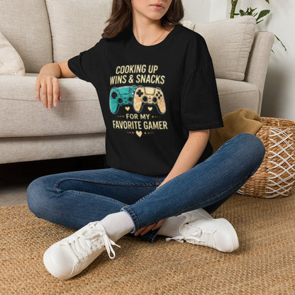 Cooking Up Wins & Snacks Gamer Couple Shirt & Sweatshirt