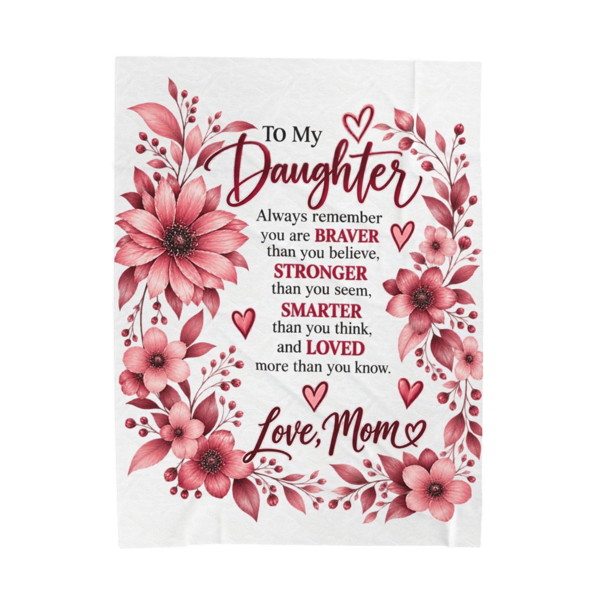 A LETTER FROM HOME BLANKET- BRAVER STRONGER SMARTER LOVED