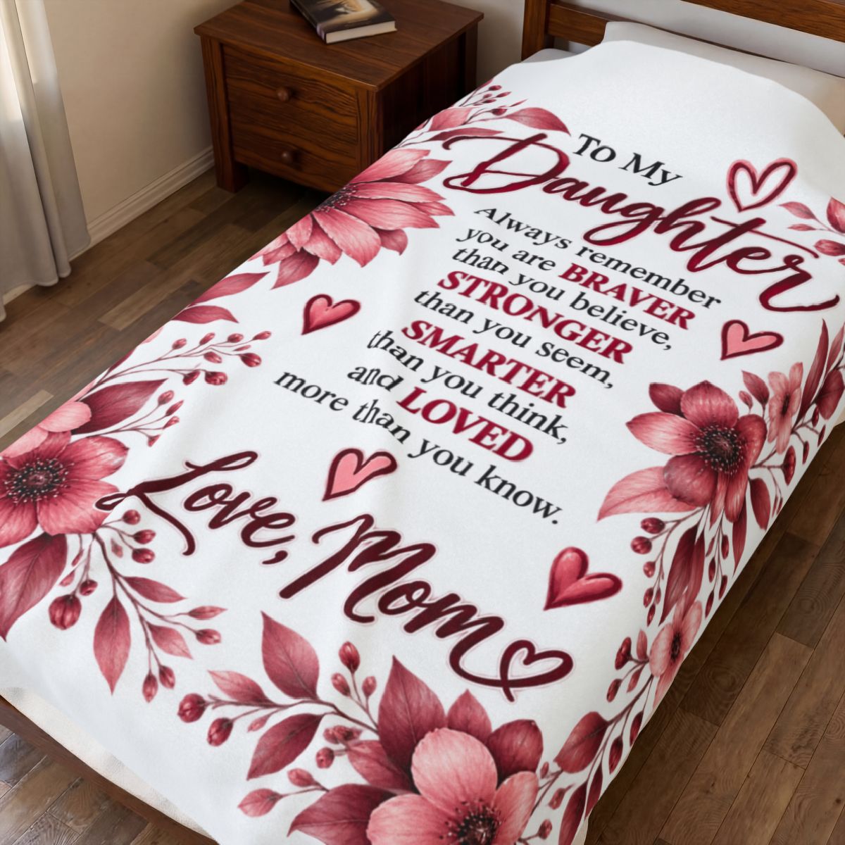 A LETTER FROM HOME BLANKET- BRAVER STRONGER SMARTER LOVED