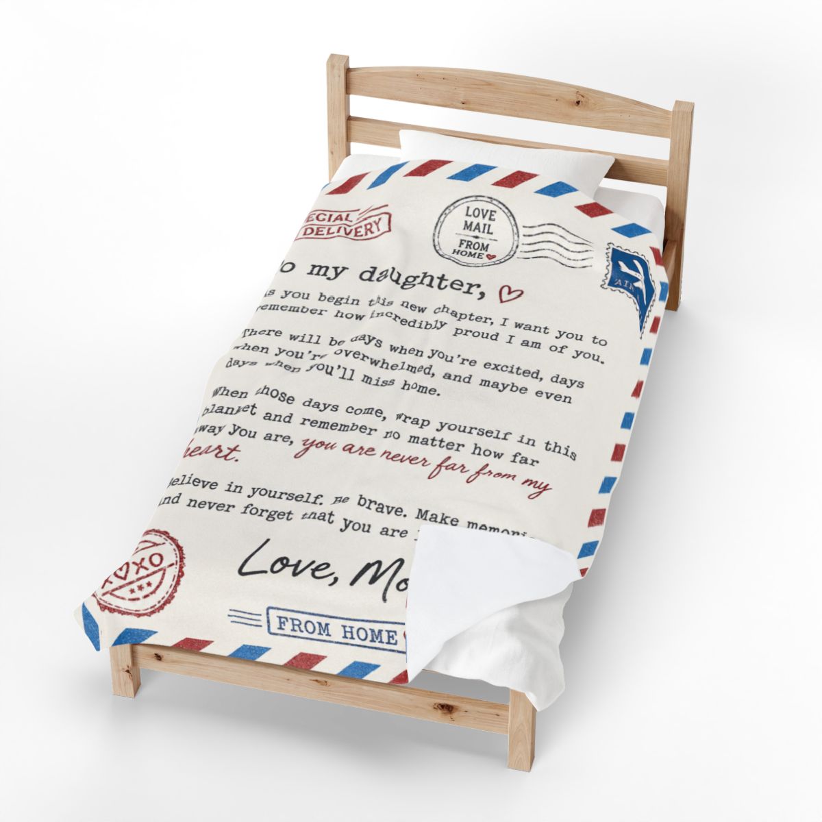 A Letter From Home™ — Blanket for Daughter