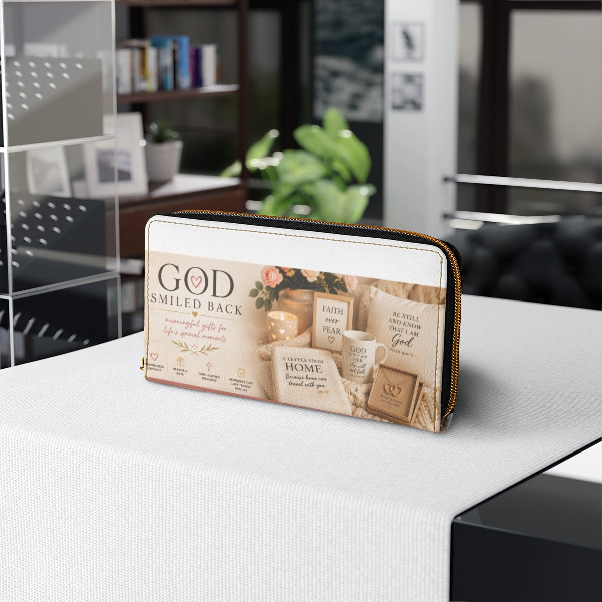 God Smiled Back- Zipper Wallet