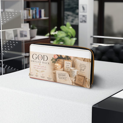 God Smiled Back- Zipper Wallet